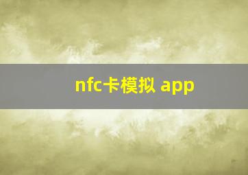 nfc卡模拟 app